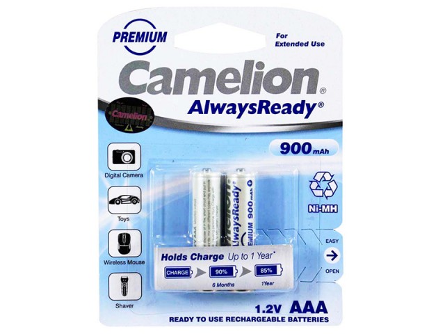 باتری نیم قلمی قابل شارژ کملیون مدل Always Ready بسته 2 عددی