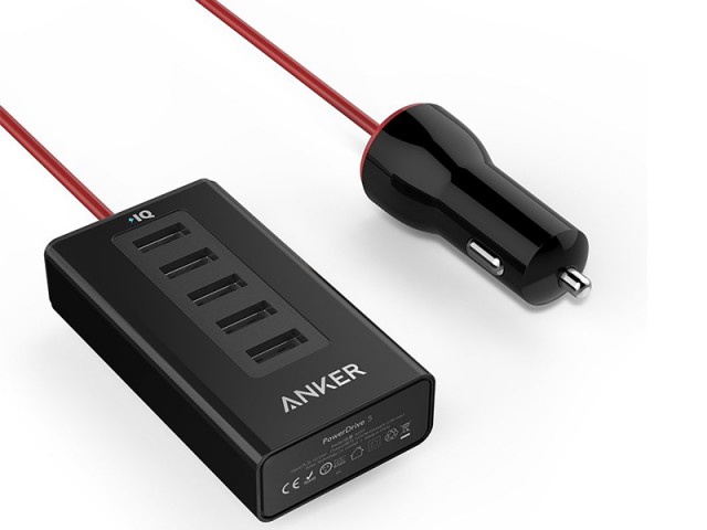 شارژر فندکی انکر مدل A2311 PowerDrive 5 Ports