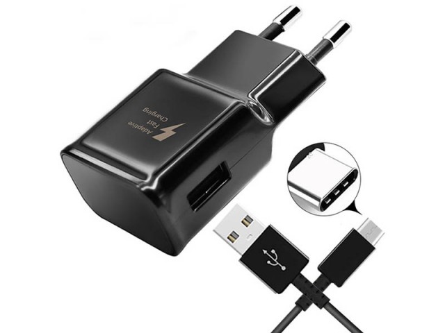 شارژر دیواری سامسونگ مدل EP-TA20EBE بهمراه کابل Type-C اصلی بطول 1 متر (غیر اصل)