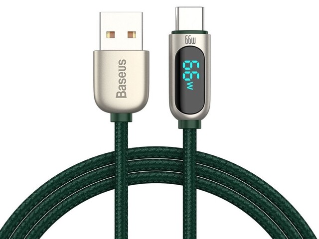 کابل یواس‌بی به تایپ‌سی بیسوس Baseus CASX020006 66W USB to Type-C Digital Display Fast Charging Data Cable 1M