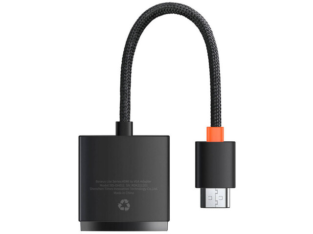 قیمت کابل اچ دی ام آی به وی جی آی بیسوس Baseus WKQX010001 Lite Series Adapter HDMI To VGA