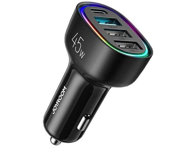 شارژر فندکی فست شارژ جویروم مدل JR-CL09 45W 4-port Fast Car Charger توان 45 وات