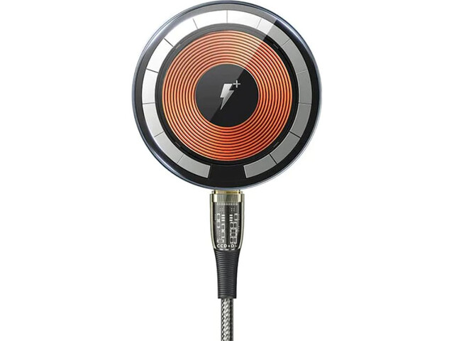 شارژر وایرلس مگنتی رسی  مدل RCW-23CC MARS Transparent Magnetic suction Wireless Charger  توان 15 وات
