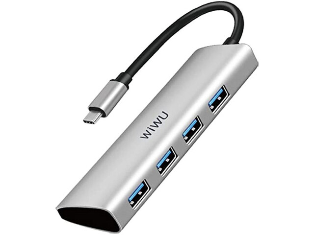 هاب تایپ سی چهار پورت یو اس بی فلزی ویوو Wiwu Alpha 440 4 In 1 Compatible Type-C
