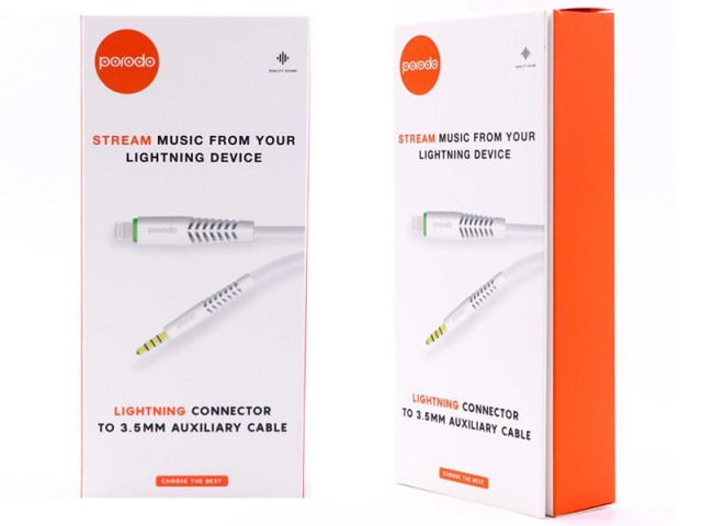 مبدل لایتنینگ به جک 3.5mm صدا پرودو مدل PD-MBJ150LX-WT