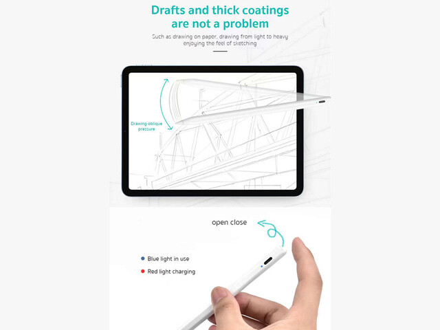 Coteetci Drawing pen Tri-fold voltage Semi-transparent PC shell Mini6 set 61029-BK