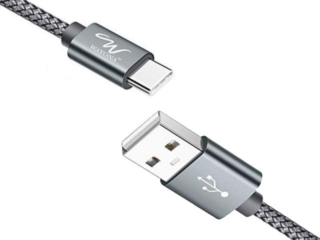 کابل تبدیل USB به Type-C پاورولوژی مدل Nylon Braided