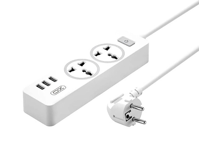 چندراهی برق 2 سوکت و 3 یواسبی ایکس او XO WL04 EU 10A Extension Cord Socket 1.8M