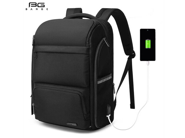 کوله پشتی یو اس بی دار ضد آب بنج  با ظرفیت 24 لیتر BANGE BG-7309 Anti-Theft Travel Laptop Backpack