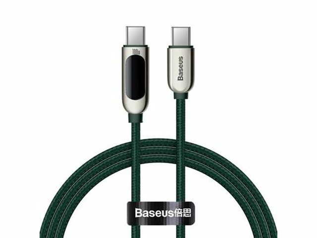 کابل شارژ سریع دوسر تایپ سی 100 وات بیسوس Baseus Display Fast Charging Data Cable 1m CATSK-B01 100w