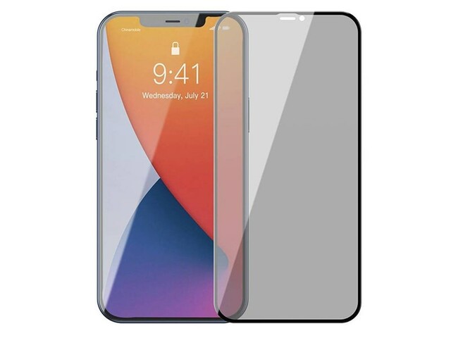 محافظ صفحه نمایش حریم شخصی دوتایی بیسوس آیفون Baseus Privacy Glass iPhone 12 / 12 Pro