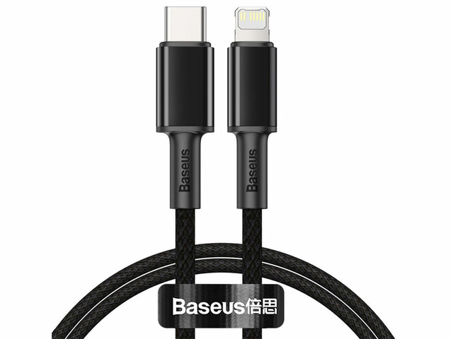 کابل شارژ و انتقال داده سریع تایپ سی به لایتنینگ 20 وات 2 متری بیسوس Baseus CATLGD High Density Braided Type-C to iP PD 20W Cable