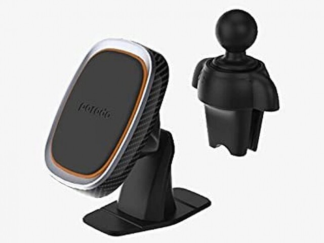 پایه نگه‌دارنده مغناطیسی موبایل داخل خودرو پورودو Porodo Magnetic Car Mount Holder PD-AVU2M-SL