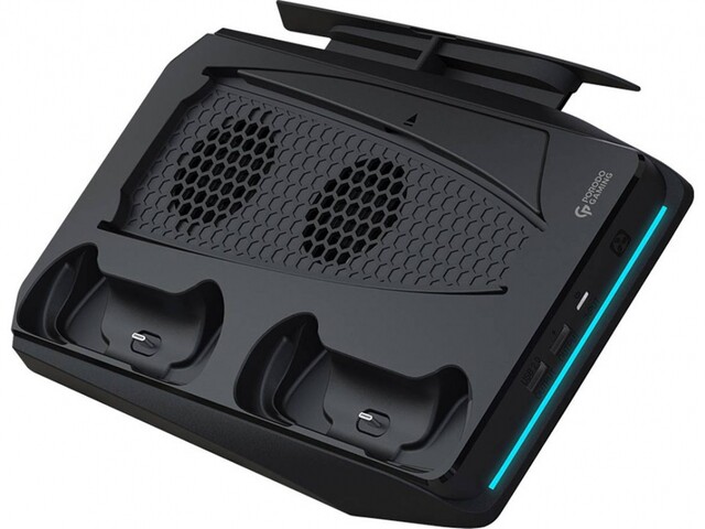 پایه خنک کننده  ps5 شارژر چندمنظوره پورودو Porodo Multi-Fanction Cooling and Charghing HUB PDX114-WH