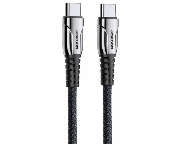 کابل تایپ سی به تایپ سی فست شارژ  60 وات 1.8 متر جویروم  JOYROOM 60W Type-C to Type-C Fast Charging Cable S-1830K1