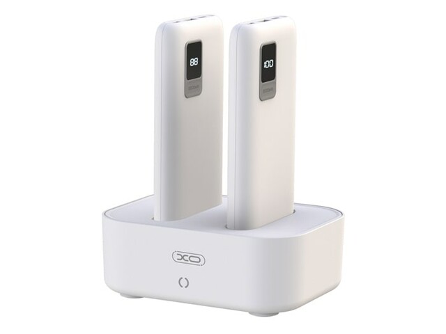 کیس شارژ و 2 پاوربانک ایکس او XO PR151 Two 10000mAh power bank with built in cables, and one base