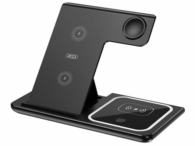 شارژر بی‌ سیم سه منظوره 15 وات ایکس‌او XO 15W Wireless Charger (Watch + Phone + Earphone) WX023