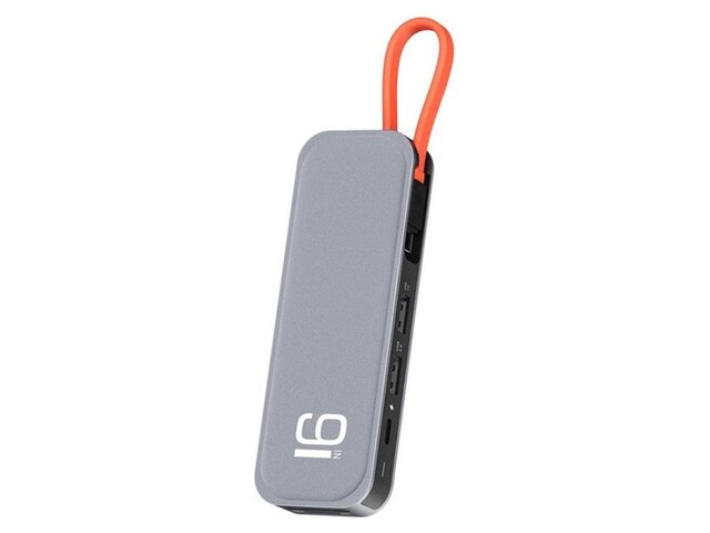 هاب چندکاره 9 پورت تایپ سی راک Rock TR02 Multifunctional Extension Hub Adapter