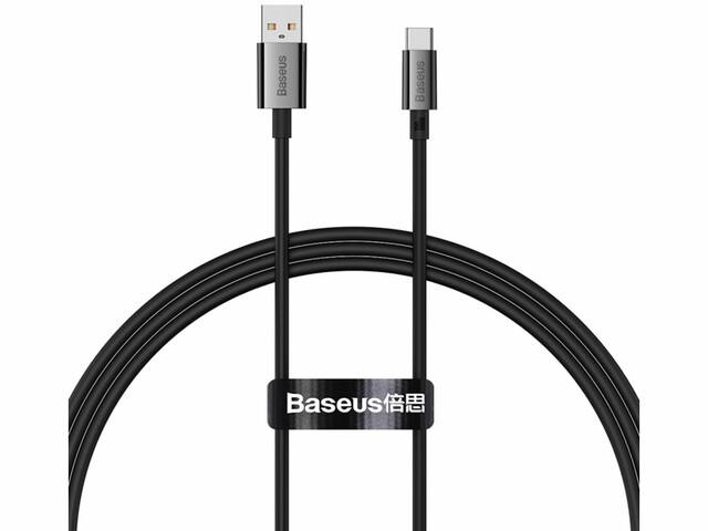 کابل داده سوپر فست شارژ یو اس بی به تایپ سی 100 وات یک متری بیسوس Baseus P10320102114-00 100W USB toType-C Fast Charging Data Cable