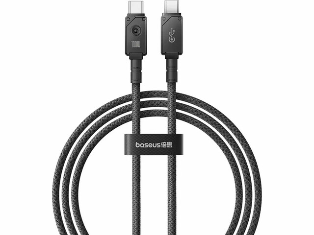 کابل سوپر فست شارژ تایپ سی به تایپ سی 100 وات 1 متری بیسوس Baseus Type C Aramid Fiber Braiding Fast Charging Cable