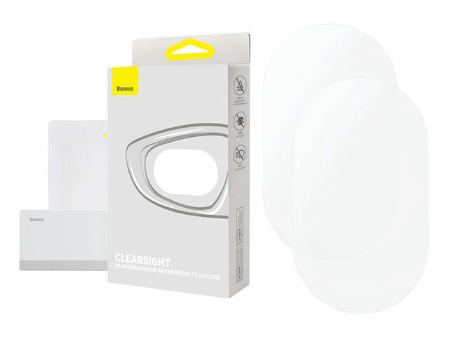 محافظ ضدآب آینه بغل خودرو بیسوس (پک دو عددی) Baseus C11853200201-00 ClearSight Rearview Mirror Waterproof Film Clear