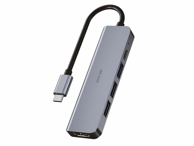 هاب تایپ سی 5 پورت گرین Green lion 5-in-1 Type-C adapter