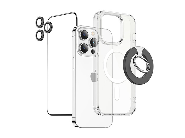 پک 4 در 1 آیفون 14 پرو مکس گرین Green iPhone 14 Pro Max 4 In 1 360° Protection Pack