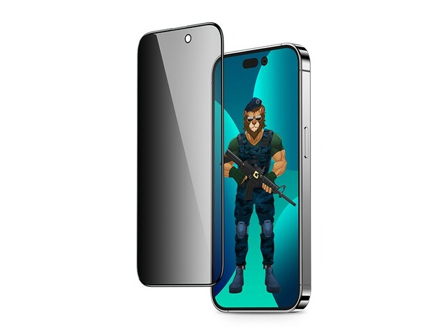 محافظ صفحه نمایش شیشه ای حریم شخصی آیفون 14 پرو گرین Green iPhone 14 Pro 3D Pv-Pet Privacy Full Glass