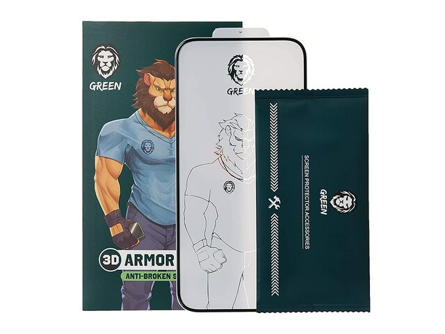 محافظ صفحه نمایش شیشه ای آیفون گرین Green iphone XS Max/11 Pro Max 3D Armor Edge Glass
