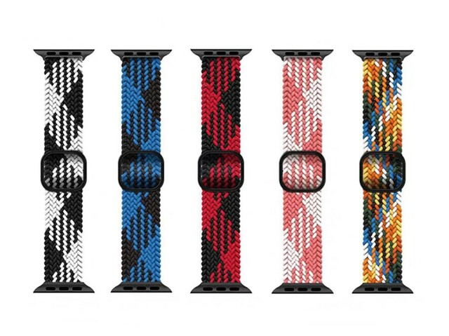 بند پارچه ای اپل واچ 38 و 40 میلی‌ متر گرین Green Apple Watch 38/40mm Braided Solo Loop Adjustable Strap