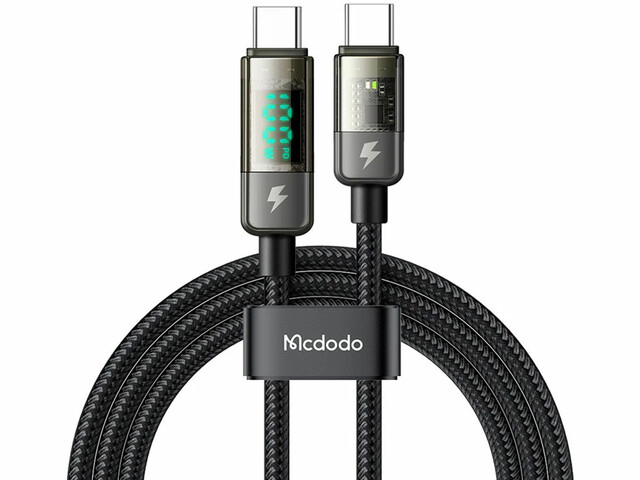 کابل سوپر فست شارژ هوشمند دو سر تایپسی 100 وات 1.2 متری مک دودو Mcdodo Digital Pro Auto Power Off Type-C to Type-C CA-3610