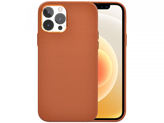 خرید ارزانترین قاب چرمی آیفون 13 پرو و پرومکس ویوو Wiwu Calfskin Leather Case For IP 13/ 6.7