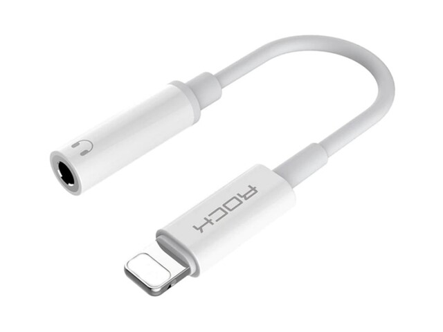 مبدل لایتنینگ به جک 3.5 میلیمتری راک Rock RCB0665 Lightning To Audio Adapter Cable