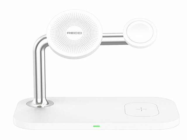 شارژر بی سیم رومیزی 15 وات رسی Recci 3 in 1 Magnetic Wireless Charger RCW-20