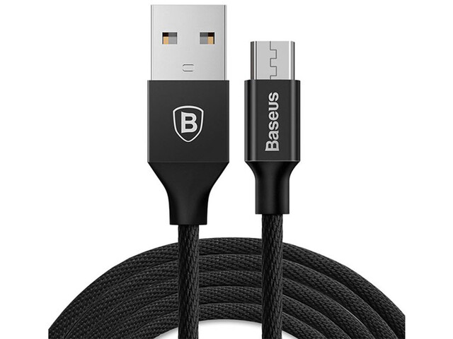 کابل شارژ یواس‌بی به میکرویواس‌بی یک متری 2  آمپر بیسوس Baseus USB to micro charging cable 1M 2A CAMYW-A01