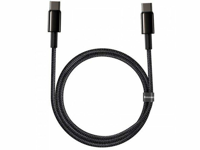 کابل دوسر تایپ سی سوپر فست شارژ 100 وات 2 متری بیسوس BASEUS Tungsten Gold Fast charging 100W CATWJ-A01