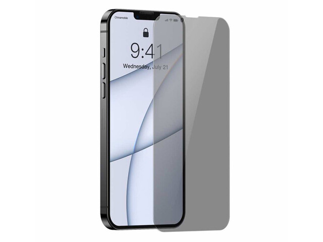 گلس حریم شخصی تمام صفحه آیفون 13/13 پرو بیسوس (پک دو عددی ) Baseus iPhone 13 / 13 Pro Anti-Spy Glass Film SGBL020702