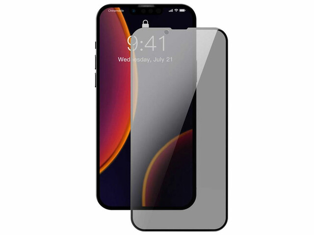 گلس حریم شخصی تمام صفحه آیفون 13 مینی بیسوس (پک 2 تایی)Baseus Apple iPhone 13 Mini Anti-Spy Glass Film SGQP010601