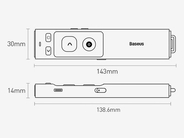 پوینتر و پرزنتر شارژی بیسوس Baseus Wireless Presenter (Charging) WKCD010013
