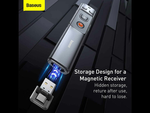 پوینتر و پرزنتر شارژی بیسوس Baseus Wireless Presenter (Charging) WKCD010013