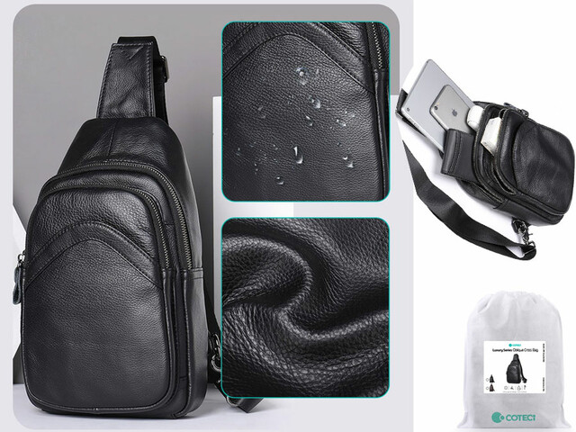 کیف کراس بادی چرم اصل کوتتسی Coteetci Luxury Series(Genuine leather)Diagonal Cross bag 14034