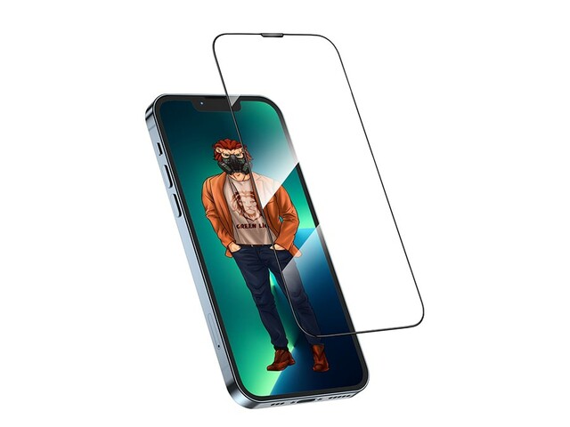 محافظ صفحه نمایش شیشه ای آیفون 13 و 13 پرو گرین Green iphone 13/13 Pro 3D Desert Round Edge Glass