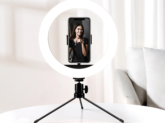 رینگ لایت 10 اینچی رومیزی به همراه سه پایه جویروم Joyroom JR-ZS229 Mini Desktop Ring Light