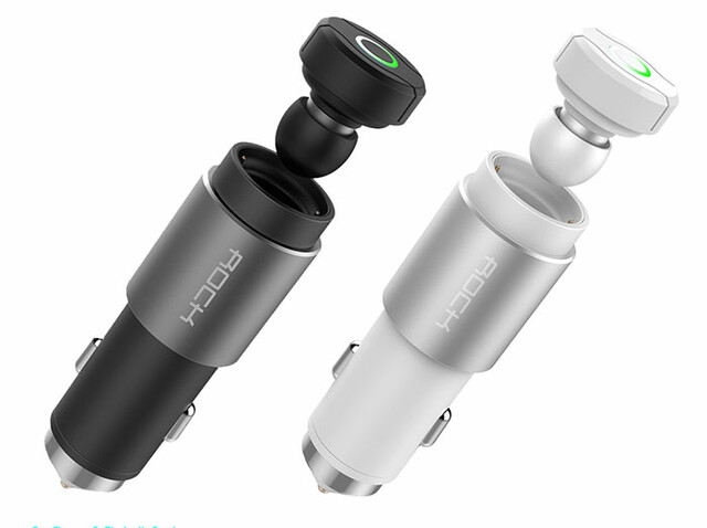 شارژر فندکی فست شارژ ماشین و هندزفری بلوتوثی راک