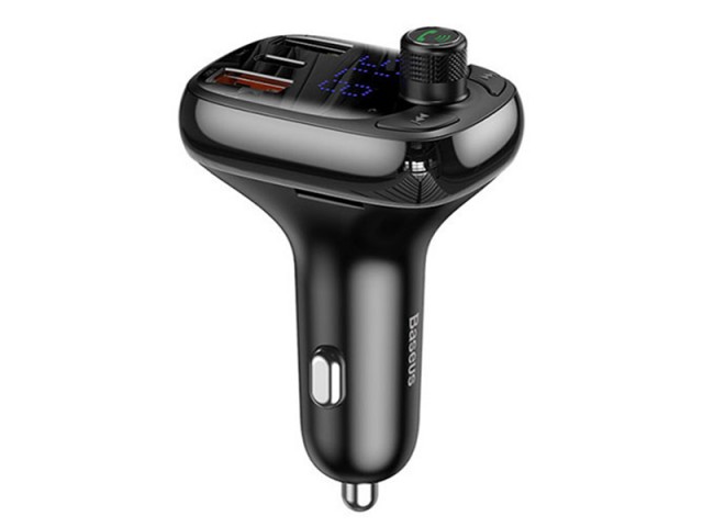 شارژر فندکی و پخش کننده بلوتوث بیسوس مدل  T Typed Wireless MP3 Charger CCTM-B01  با قابلیت مکالمه