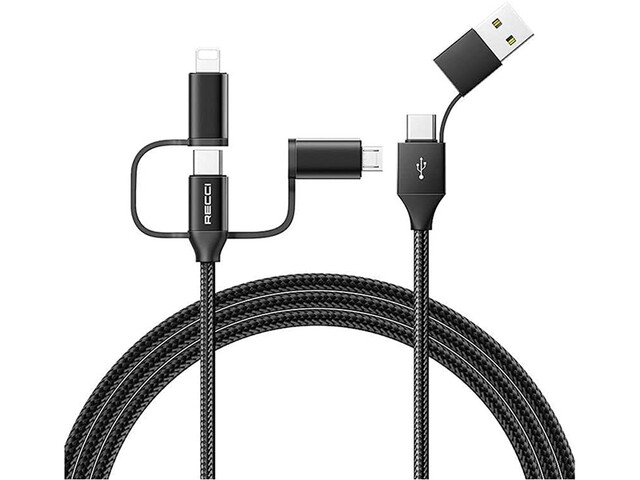 کابل چند سر فست شارژر 6 در 1 رسی Recci - Rtc-T07 6 in 1 Data Cable