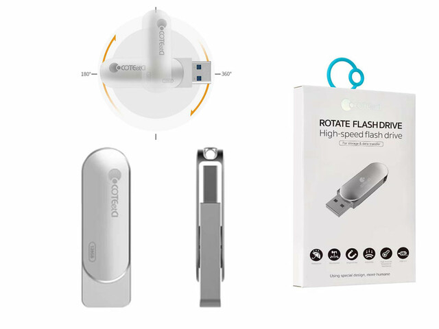 فلش مموری 64 گیگابایت یو اس بی 3.0 کوتتسی  Coteetci USB 3.0 rotating flash disk CS8832-64G