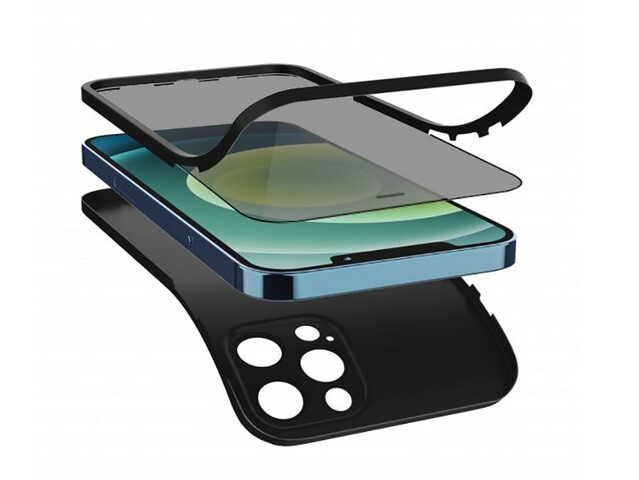 قاب و گلس پرایویسی آیفون 12 پرو گرین Green 360 iphone 12 Pro Carcasa Case Privacy Pro Screen