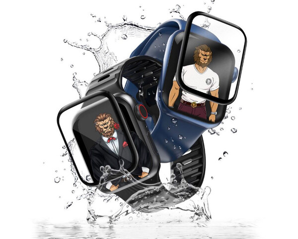 محافظ صفحه نمایش اپل واچ 45 میلیمتر گرین Green 3D HD Glass Screen Apple Watch 45 mm