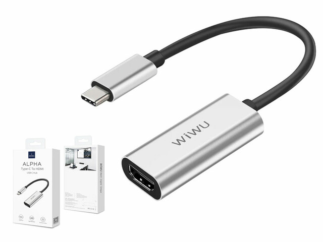 مبدل تایپ سی به اچ دی ام آی ویوو WiWU Alpha HDMI Type-C Hub